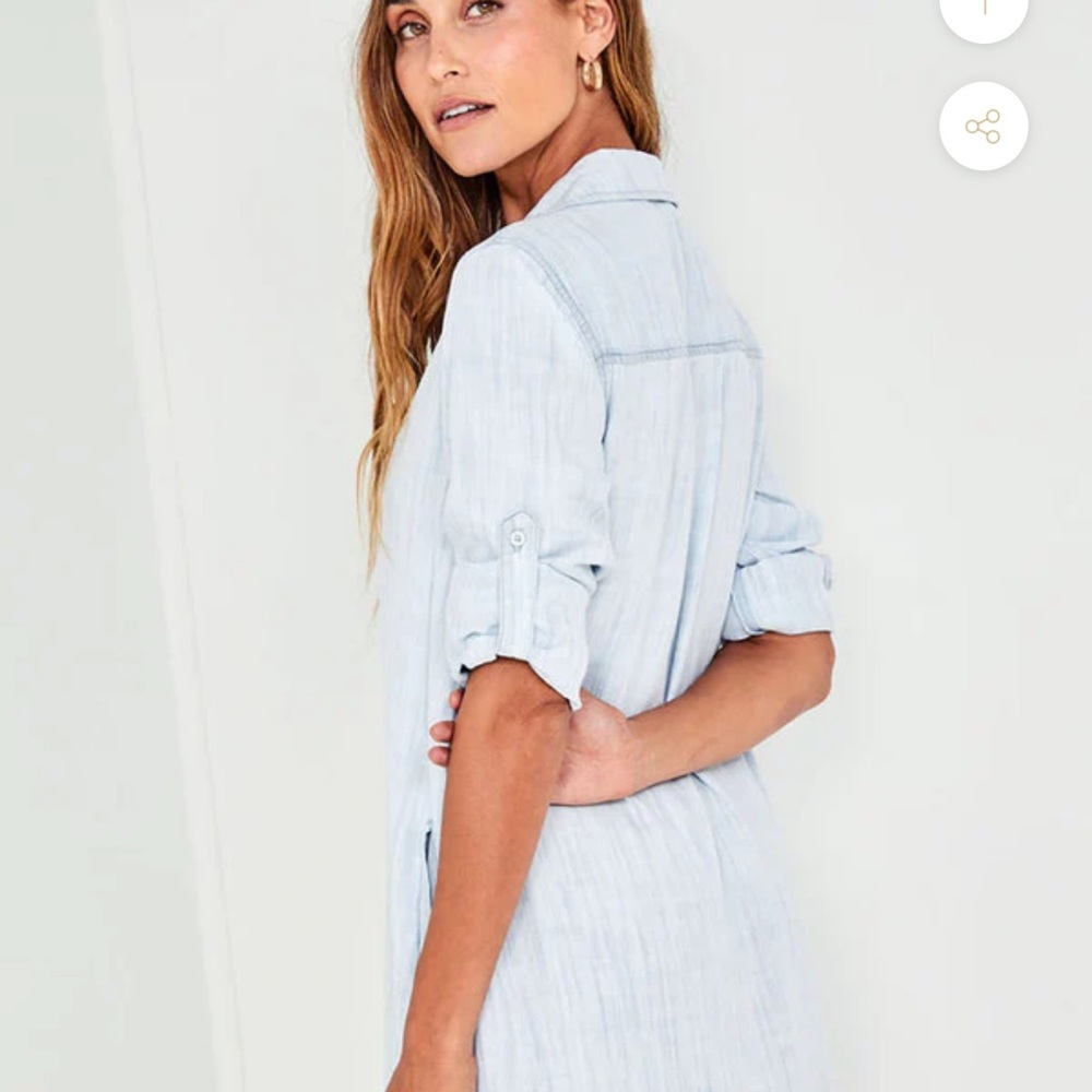 Bella Dahl Sky Blue Shirt Dress